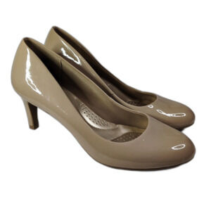DEXFLEX COMFORT Karma Nude Pumps 9 Women's Round-Toe Kitten Heels Shoes
